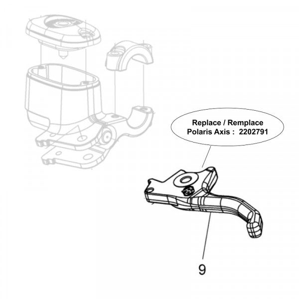 Aluminum Brake Lever - Polaris Axys and Pro Ride