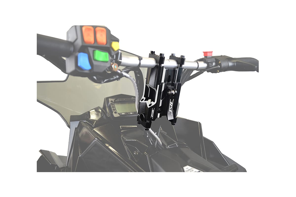 FLEX AJUSTABLE PIVOTING RISER - ADJUSTS FROM 5-8' BLACK W/ MACHINED & LASERED ACCENTS BLACK ANODIZED
