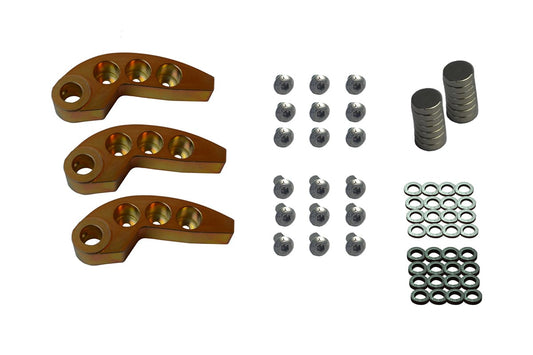 78-90 Gram Adjustable Weight Kit (set screw) Set of 3 /  Now with the  complete tuning kit:  Including  Bolts, Washers, and Tungsten.  Total weight is102.1 With additional tungsten purchase