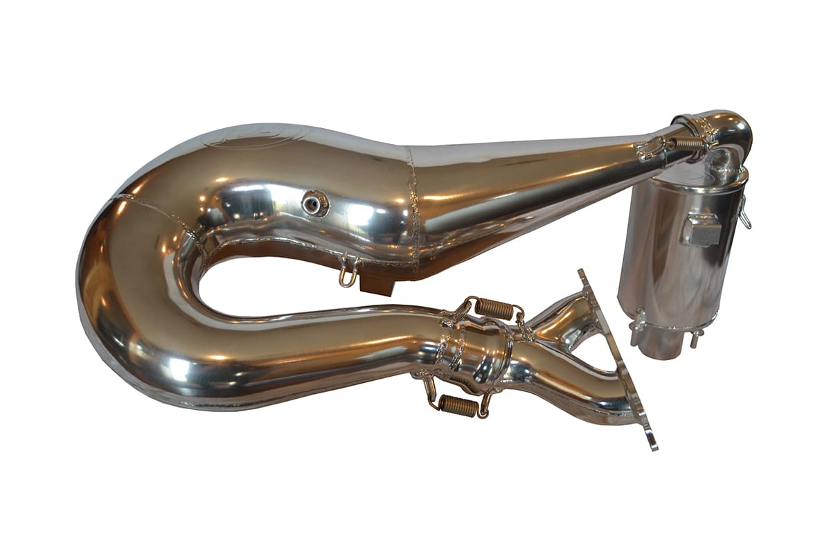 Polaris 800 complete Exhaust System.  (Rush, Switchback, RMK) Includes part numbers 132-104, 132-105, 132-107