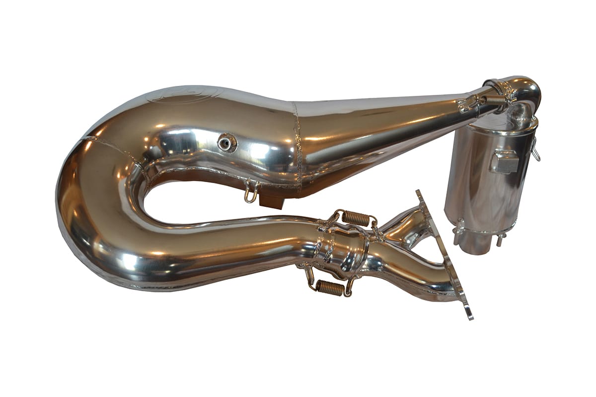 Polaris 800 complete exhaust system.  (Rush, Switchback, RMK) Includes part numbers 132-116, 132-105, 132-107  (pro ride chassis only)