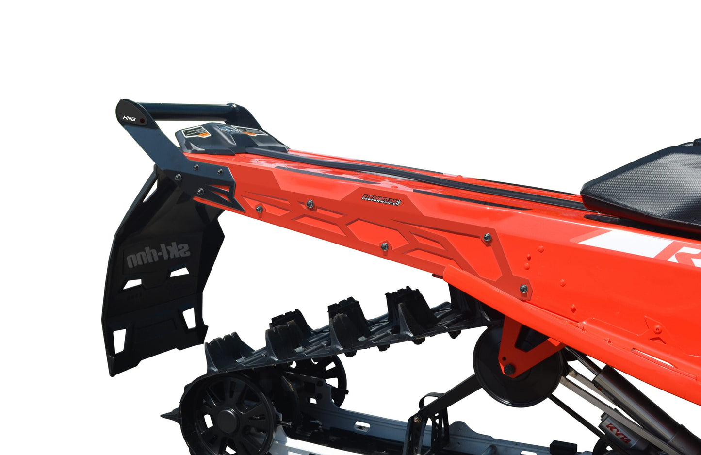 Ski-Doo Rev Gen 4 & 5 Hide 'N' Go (HNG) Rear Bumper 146" Tunnel / 154" Expert (Black Rear Handle) - Red