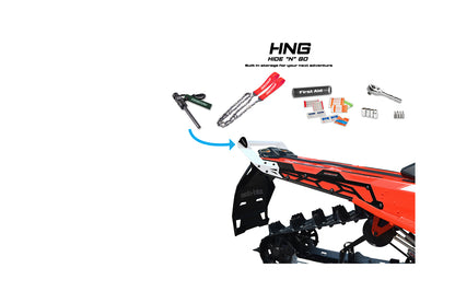 Ski-doo Gen 4 & 5 Hide 'N' Go (HNG) Rear Bumper 146" Tunnel / 154" Expert - Raw