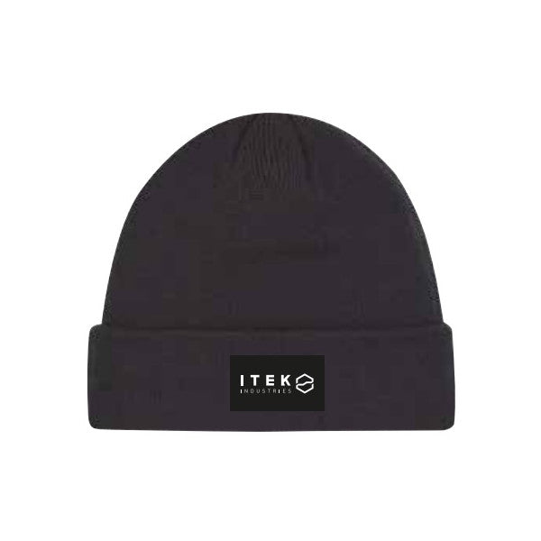 Fleece-Lined Toque with Leather Badge