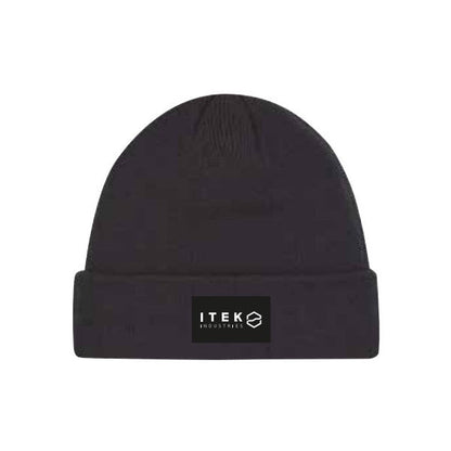 Fleece-Lined Toque with Leather Badge