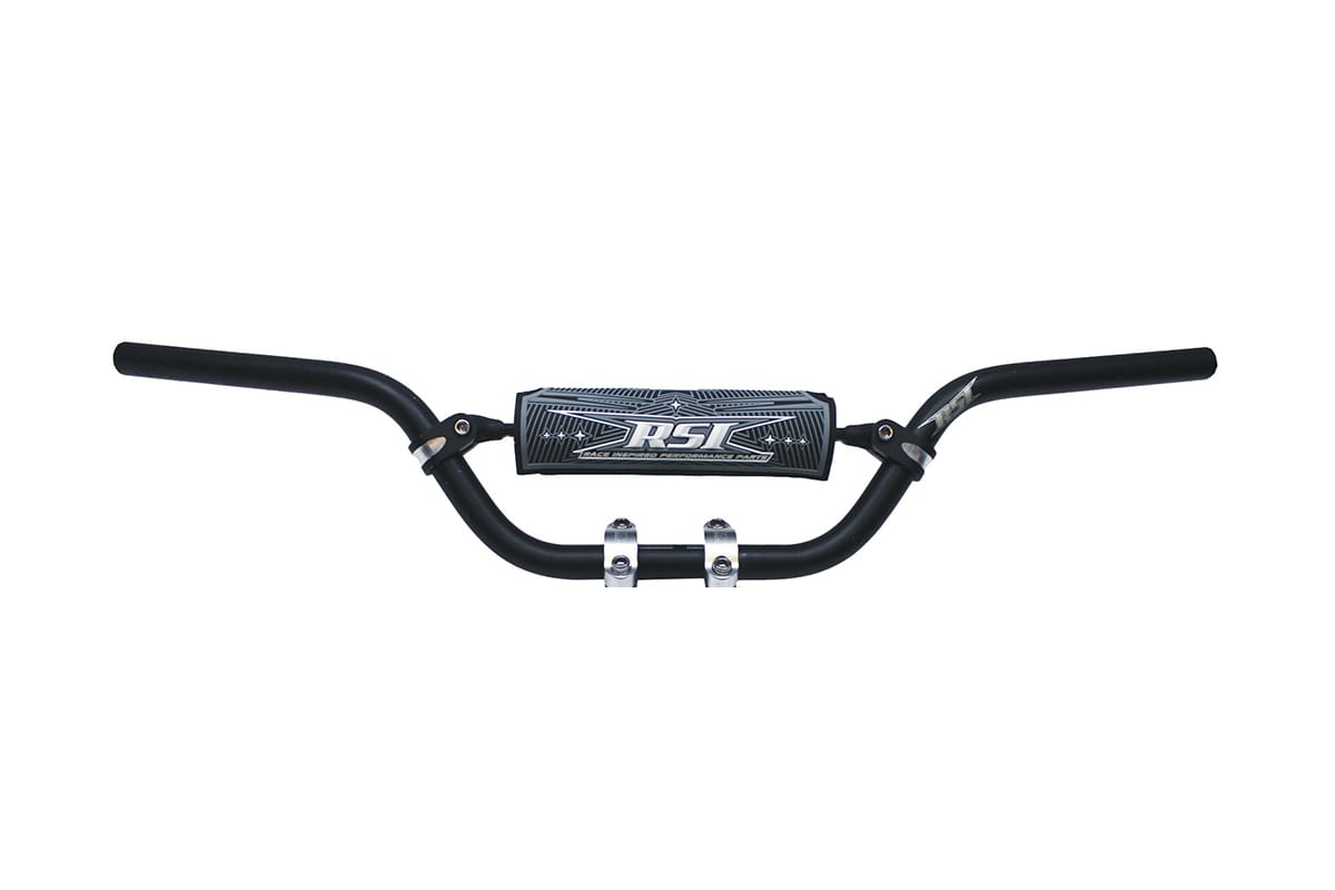 ALUMINUM 10 DEGREE BEND HANDLEBAR 5" RISE BLACK ANODIZED