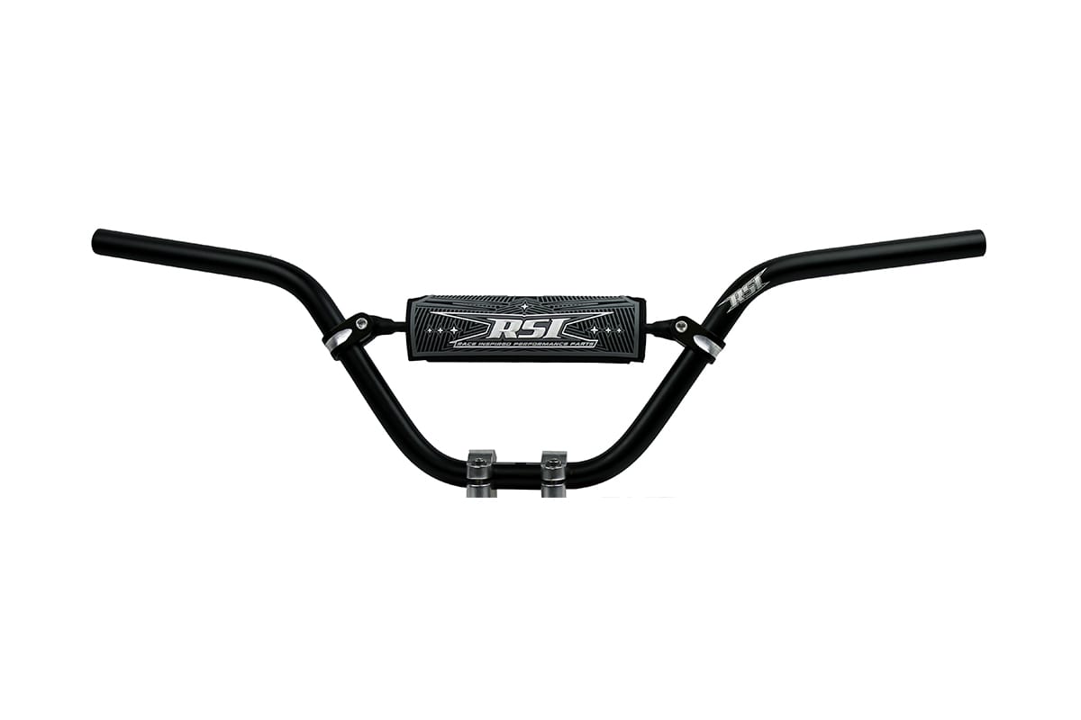 ALUMINUM 10 DEGREE BEND HANDLEBAR 7" RISE BLACK ANODIZED