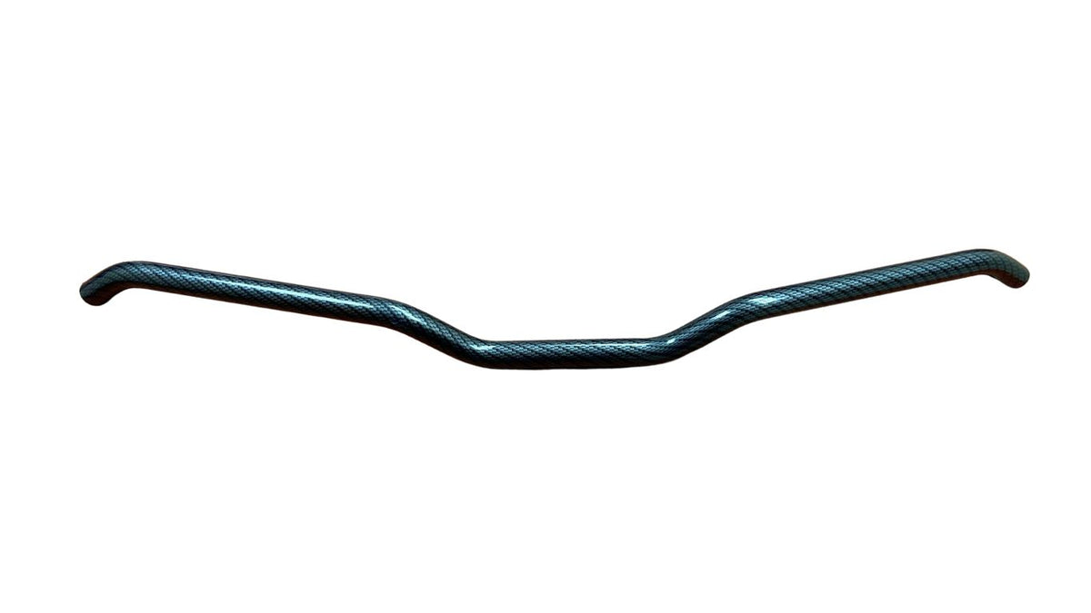 HUSTLER ALUMINUM 7/8" CLAMP AREA - 7/8" HOOKED HANDLEBAR - 13 DEGREE SWEEP - 1" RISE - 30" WIDE - 1" RISE - HYDRO DIPPED CARBON FIBER