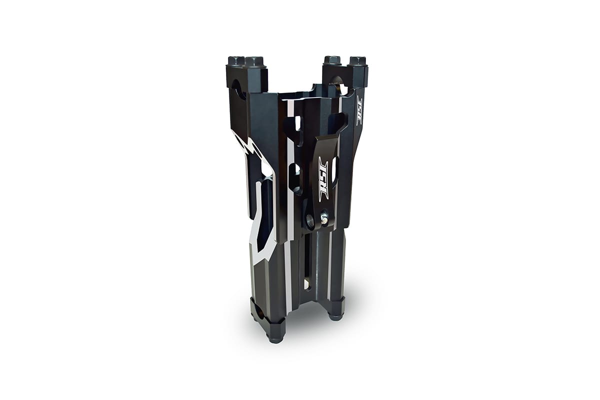 FLEX AJUSTABLE PIVOTING RISER - ADJUSTS FROM 5-8' BLACK W/ MACHINED & LASERED ACCENTS BLACK ANODIZED