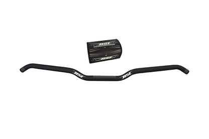 HUSTLER ALUMINUM 7/8" CLAMP AREA - 7/8" HOOKED HANDLEBAR - 13 DEGREE SWEEP - 1" RISE - 30" WIDE - BLACK ANODIZED