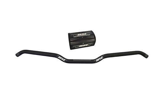 HUSTLER ALUMINUM 7/8" CLAMP AREA - 7/8" HOOKED HANDLEBAR - 13 DEGREE SWEEP - 1" RISE - 30" WIDE - BLACK ANODIZED