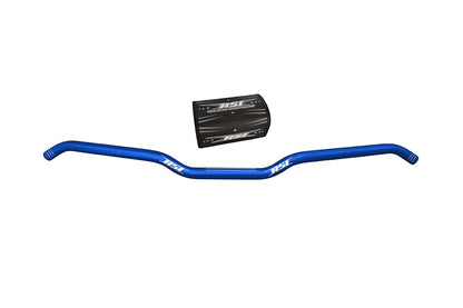 HUSTLER ALUMINUM 7/8" CLAMP AREA - 7/8" HOOKED HANDLEBAR - 13 DEGREE SWEEP - 1" RISE - 30" WIDE - DARK BLUE  ANODIZED BAR