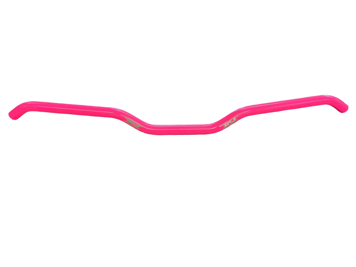 HUSTLER ALUMINUM 7/8" CLAMP AREA - 7/8" HOOKED HANDLEBAR - 13 DEGREE SWEEP - 1" RISE - 30" WIDE - 1" RISE - PINK POWDERCOATED BAR