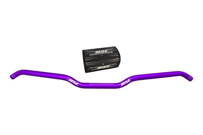 HUSTLER ALUMINUM 7/8" CLAMP AREA - 7/8" HOOKED HANDLEBAR - 13 DEGREE SWEEP - 1" RISE - 30" WIDE - 1" RISE - PURPLE  ANODIZED BAR