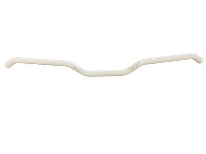 HUSTLER ALUMINUM 7/8" CLAMP AREA - 7/8" HOOKED HANDLEBAR - 13 DEGREE SWEEP - 1" RISE - 30" WIDE - 1" RISE - WHITE POWDERCOATED BAR