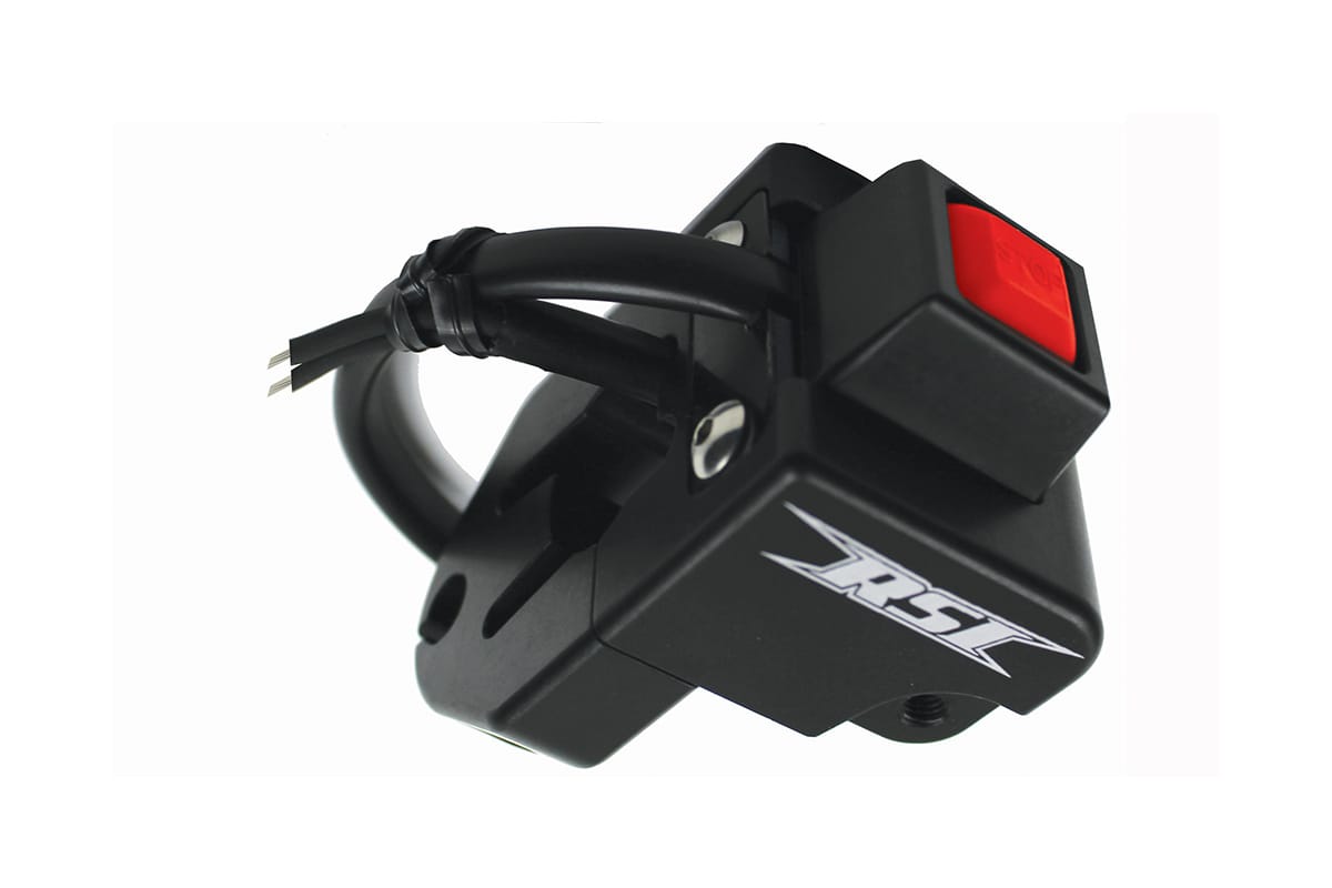 SKIDOO / LYNX REX XP/XM/XS/LYNX (2-STROKE ENGINE ONLY) W/ BILLET PUSH BUTTON KILL SWITCH, - UNIVERSAL NO TERMINALS BLACK ANODIZED