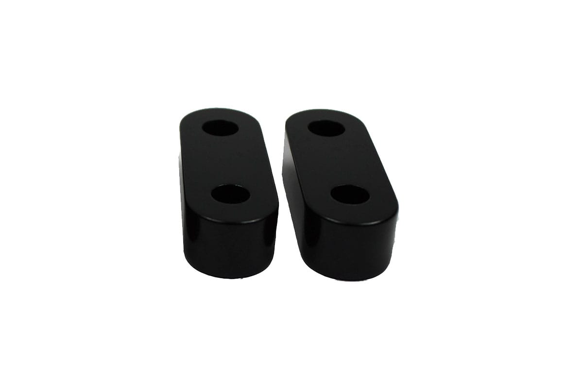 1/2" POLARIS RISER BLOCKS, BLACK / PR (FOR FLAT PLATE STEERING POSTS)
