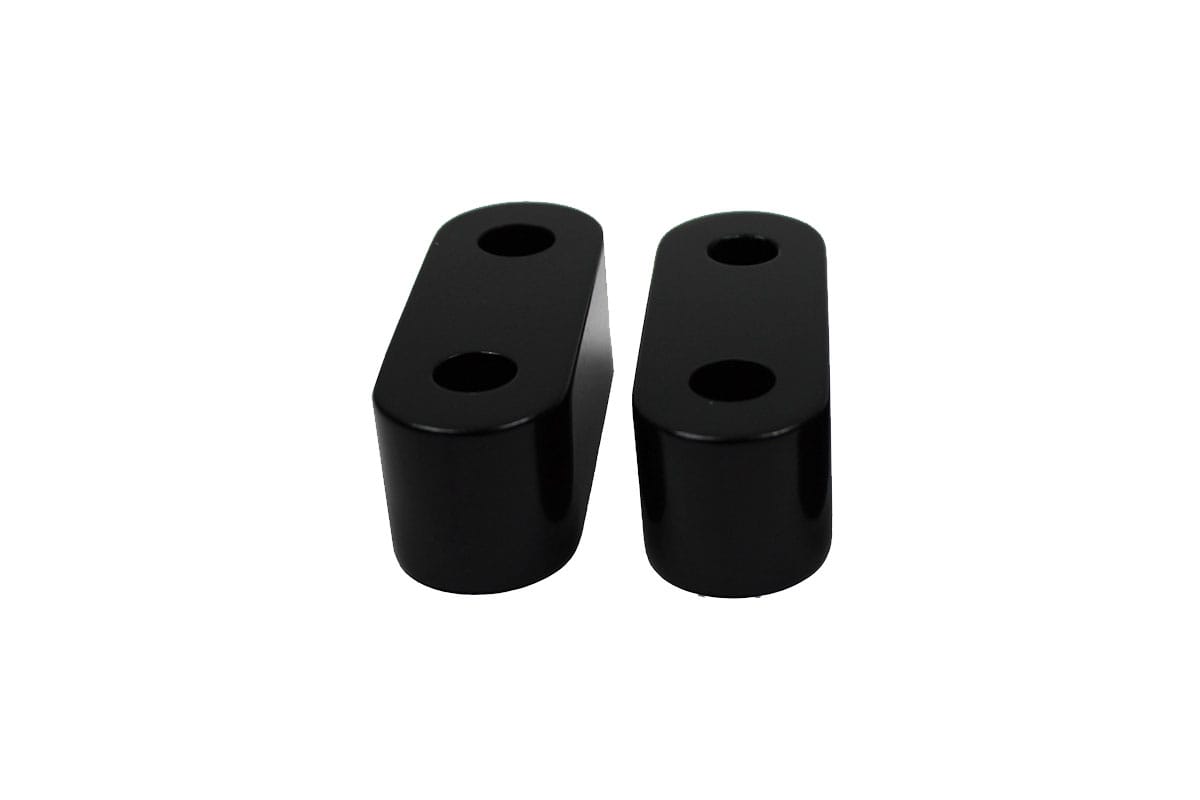 1/2" POLARIS RISER BLOCKS, BLACK / PR (FOR FLAT PLATE STEERING POSTS) - 3/4"